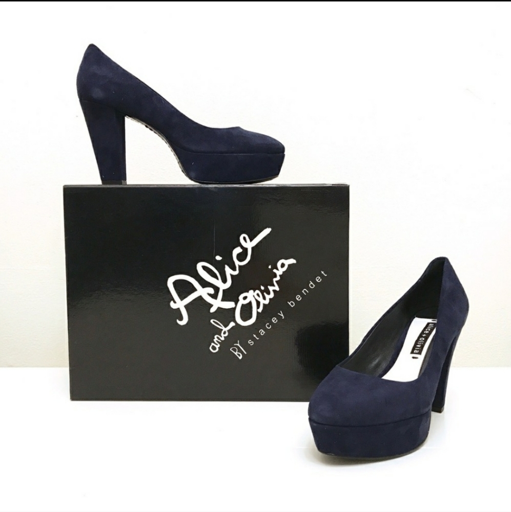 alice+olivia Suede Platform Pumps